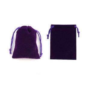 Мешок подарочный велюровый прямоугольный лилово фиолетовый 8Х10 см