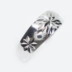 Кольцо серебро 925 грань 3