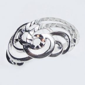 Кольцо серебро 925 грань 15