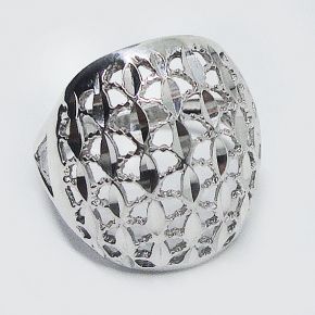 Кольцо серебро 925 грань 5