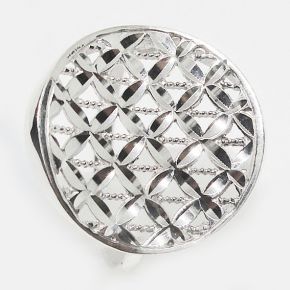 Кольцо серебро 925 грань 6