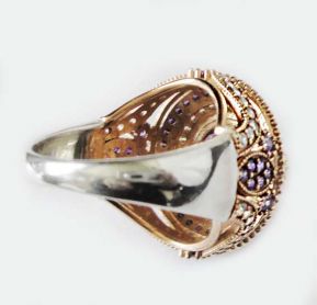 Кольцо из серебра и бронзы "Великолепный Век" MS019