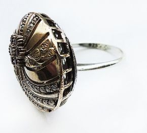 Кольцо из серебра и бронзы "Великолепный Век" MS023