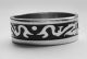 Стильное мужское кольцо с чёрной эмалью А009 р18