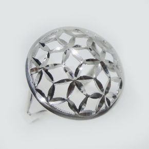 Кольцо серебро 925 грань 1