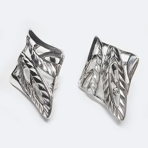 Серьги из серебра 925 с алмазной гранью
